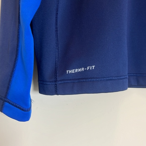 Nike Therma-Fit Blue Half Zipper Pullover with Light Blue Swoosh Size Medium - Picture 3 of 7